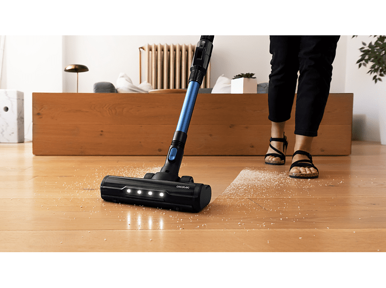 Aspirador escoba - Cecotec Conga RockStar 990 X-Treme ErgoFlex, 480 W, 100 min, 3 en 1, Apto para alfombras y tapicerías, Negro