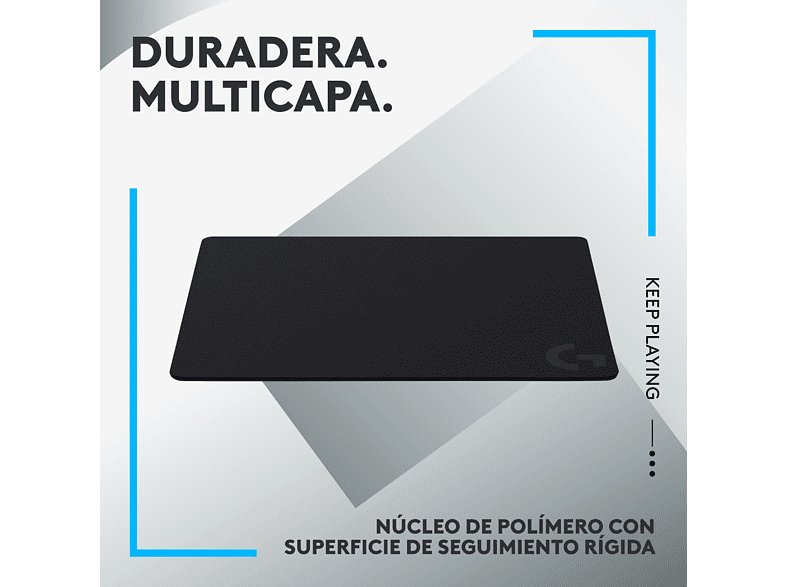 Alfombrilla gaming - Logitech G G440, Base de goma antideslizante, Negro