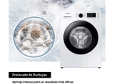 Lavadora carga frontal - Samsung BESPOKE WW11BGA046AE, 11 kg, 14 programas, 1400rpm, EcoBubble, Blanco