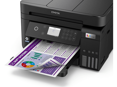 Impresora multifunción - Epson EcoTank ET-3850, Inyección tinta, 33 ppm B/N, 15 ppm Color, 250 hojas, Negro
