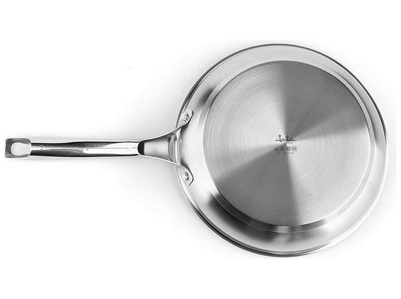 Sartén - Jata Hogar HSAR2126, Acero inoxidable, 26 cm, Fondo difusor Full Induction, Inox