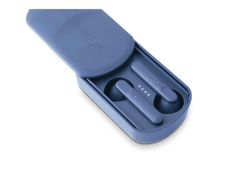 Auriculares inalámbricos - Vieta True Wireless Done 3, BT 5.0, Voice Assistant, 20 h, Azul+Estuche de carga