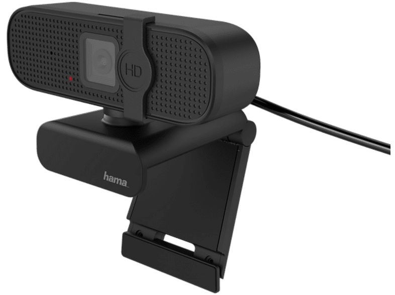 Webcam - Hama C400, Full HD, Micrófono, Protección de privacidad, Negro