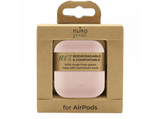 Funda - Puro PUAP019, Para Apple AirPods, 100% biodegradable, Gancho de aluminio, Rosa