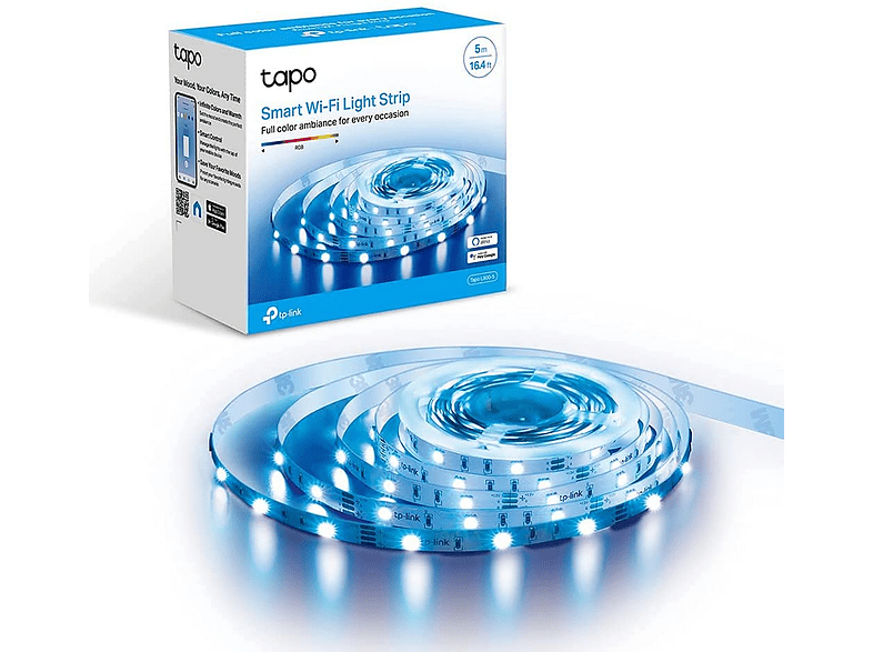Luces LED - TP-Link Tapo L900-5, WiFi,  Compatible con asistentes de voz, 5 metros, Multicolor