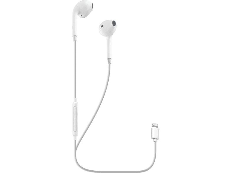 Auriculares de botón - Cellular Line EAGLE, Para Apple, Micrófono, USB - C, Blanco
