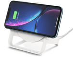 Cargador inalámbrico - Belkin Boost↑Charge™, Con Soporte, 10 W, Quick Charge 3.0, Luz LED, Blanco