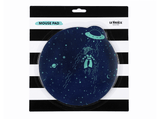 Alfombrilla gaming - La Volátil WVOALF001, Ovni sobre una galaxia, Flexible, Verde agua