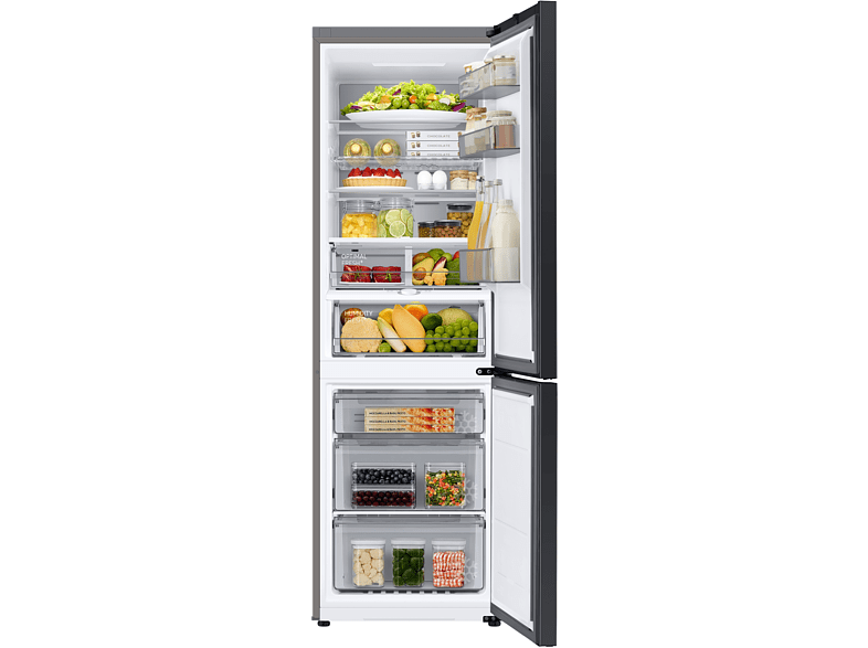 Frigorífico combi - Samsung BESPOKE RB34A7B5D48/EF, 344l, No Frost,  SpaceMax™, 185 cm, Metal Cooling, Satin SkyBlue