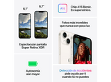 Apple iPhone 14, Medianoche, 256 GB, 5G, 6.1 OLED Super Retina XDR, Chip A15 Bionic, iOS