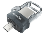 Memoria USB 32 GB - SanDisk Ultra Dual Drive M3.0, Micro USB y USB 3.0, 150 MBs, Gris