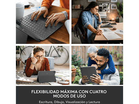 Funda con teclado - Logitech Combo Touch para iPad (10.ª generación), Teclado retroiluminado