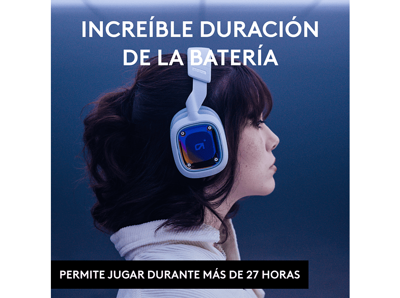 Auriculares gaming - Astro A30, Bluetooth, 27hs de batería, Micrófono desmontable, Compatible con Xbox/NSW/PC y Android, Blanco