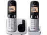 Teléfono - Panasonic KX-TGC250SP, Dúo, Inalámbrico, 1.6", 50 contactos, Bloqueo llamada, Manos libres, Modo ECO, Hasta 18h, Plata
