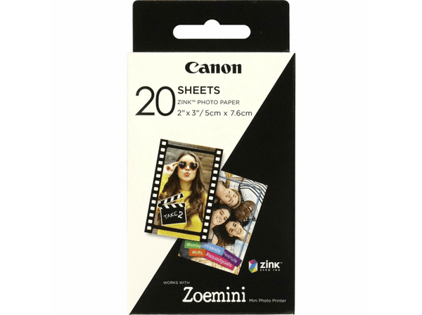 Papel Fotográfico - Canon Zink Zp-2030, 20 unidades, compatible con Canon Zoemini PV-123