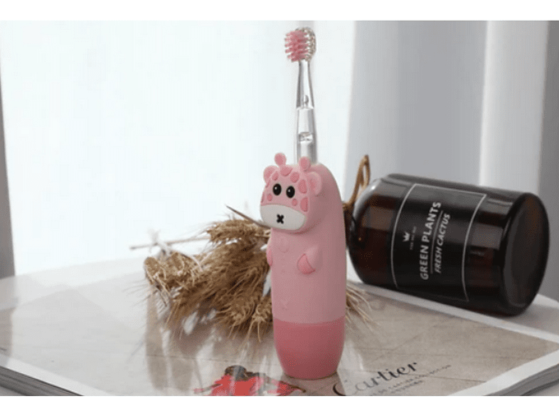 Cepillo eléctrico - InnoGIO GIO-450PINK, Para niños, Sónico, Función de memoria, IPX7, Luces de colores, Rosa