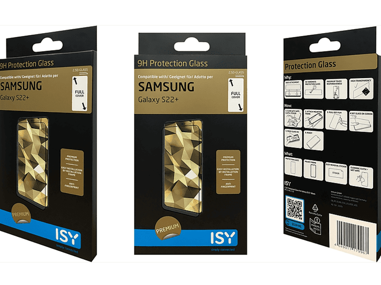 Protector Pantalla - ISY IPG-5146-2.5D, Para Samsung Galaxy S22 Plus, Vidrio, Transparente