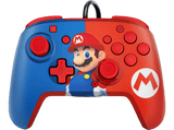 Mando - PDP Faceoff Deluxe Wired Mario Licenciado, Para Nintendo Switch, USB, 3 m, Audio integrado, Multicolor