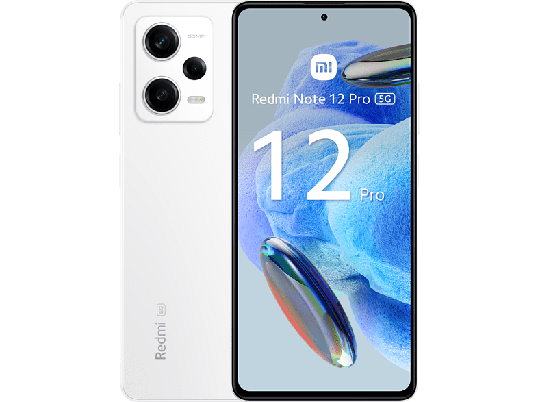 Móvil - Xiaomi Redmi Note 12 Pro 5G, Blanco, 128 GB, 8 GB RAM, 6.67 AMOLED FHD+ 120Hz, MediaTek Dimensity 1080 2,6 Ghz, 5000 mAh, Android