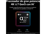 TV OLED 55 - LG OLED55C25LB, OLED 4K, Procesador α9 Gen5 AI Processor 4K, Smart TV, DVB-T2 (H.265), Blanco