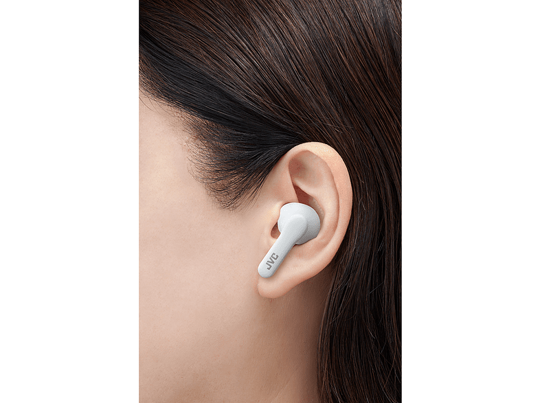 Auriculares True Wireless - JVC HA-A3T-W-U, De botón, BT 5.1, IPX4, Hasta 22 horas, Blanco + Estuche de carga