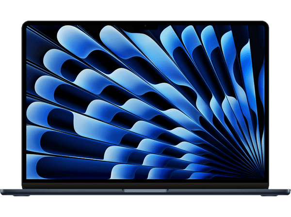 APPLE MacBook Air (2023), 15.3" Retina, Chip M2 de Apple, 8 GB, 256 GB SSD, MacOS, Teclado Magic Keyboard Touch ID, Medianoche