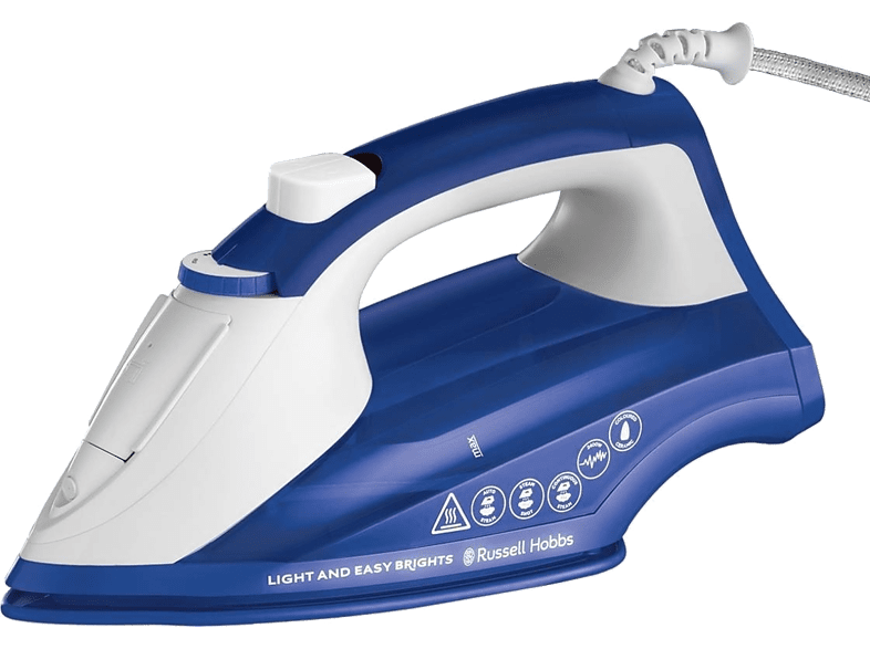 Plancha de vapor - Russel Hobbs Light & Easy brights Zafiro, 115 g/min, 0.24l, Antical, Azul