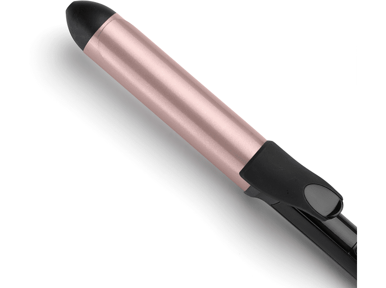 Rizador - Babyliss Rose Quartz, 38 mm, 6 temperaturas, Hasta 210 ºC, Cerámica de cuarzo, Rosa