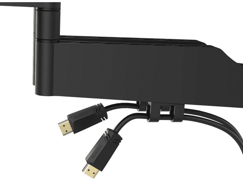 Soporte TV - Hama Full Motion Ultraslim 00118064, Inclinable, De 37 a 75, 2 brazos, VESA 600 x 400 mm, Negro