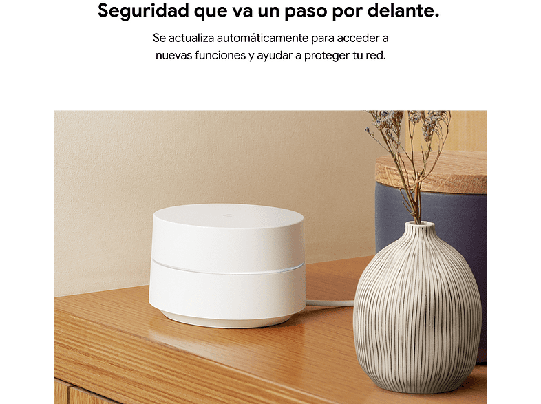 Router inalámbrico - Google WiFi Mesh (2021), Bluetooth, 1.2 Gbps, AC1200, 15W, 3 unidades, Snow