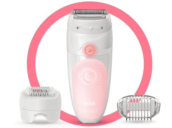 Depiladora - Braun, Silk-épil 5 5-620 Para Mujer, Cabezal de Afeitado Y Recorte Depilación Suave