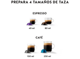 Cafetera de cápsulas - Nespresso® Krups Vertuo Pop XN920110, 1500 W,  0.56 L, Tecnología Centrifusion, Wi-Fi, Coconut White