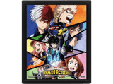 Póster - My Hero Academia, 3D, 25 x 20 cm, Enmarcado en negro