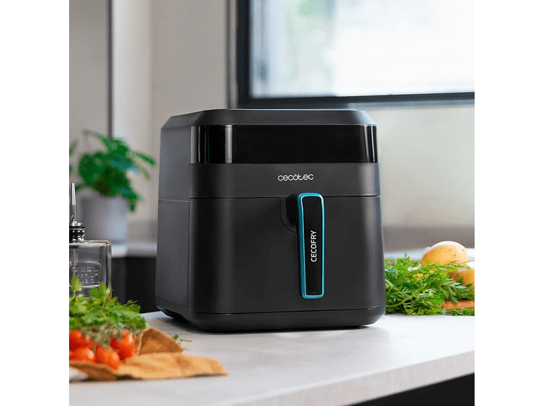 Freidora de aire - Cecotec Cecofry Experience 6000, 1700 W, Negro, Panel de Control Táctil, 9 Modos