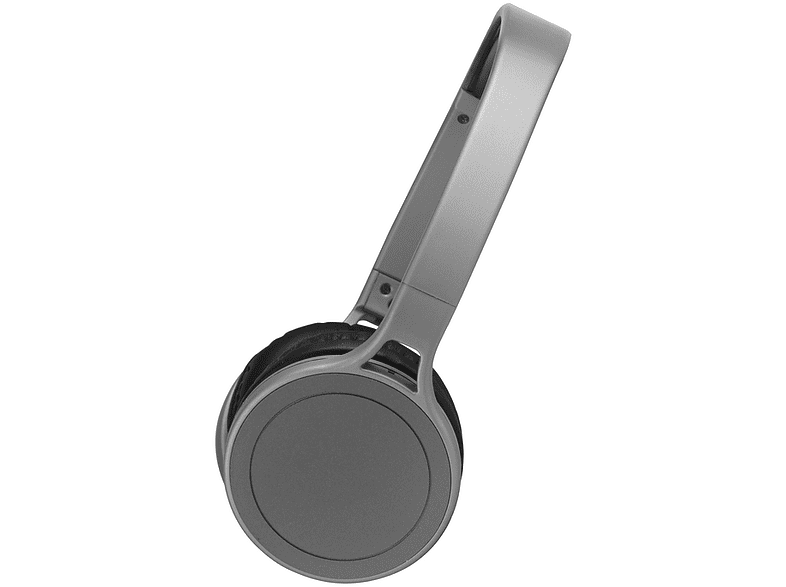 Auriculares - ISY IHP-1600-TI, Con diadema, Con cable, Micrófono, Gris