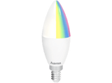 Bombilla inteligente - HAMA WLAN LED, E14, 5,5 W RGBW, Vela, LED, Multicolor