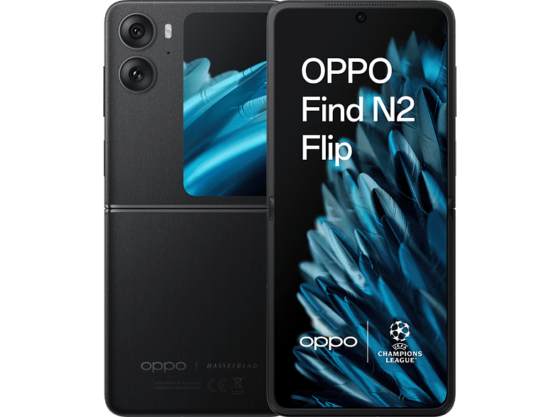 Móvil - OPPO Find N2 Flip, Astral Black, 256GB, 8GB RAM, 6.8 FHD+, Plegable, Cámara 50+8MP, 4300mAh, Dual Nano SIM