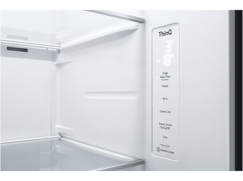 Frigorífico americano - LG GSJV70MBLE, 635 l, No Frost, 179 cm, Multi-Air Flow, Smart Diagnosis™, Inox