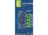 Base de carga - CellularLine Mag Wireless Charger, 7.5 W, Apple, iPhone 12, Azul