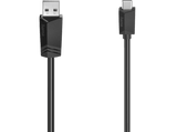 Cable USB - Hama 00200632, De conector USB-A a conector USB-C, 1.5 m, Negro
