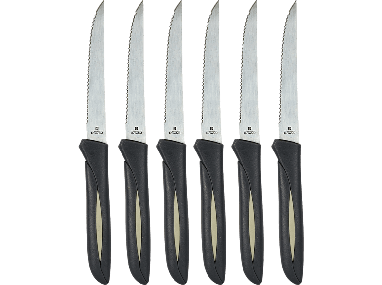Set de cuchillos - CMP Paris KD3295, 6 Unidades, Acero inoxidable, Negro