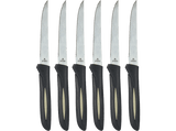Set de cuchillos - CMP Paris KD3295, 6 Unidades, Acero inoxidable, Negro