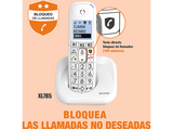 Teléfono - Alcatel XL785 Single, Inalámbrico, Contestador, Bloqueo de llamadas, Agenda 100 contactos, Manos libres, Audio-Boost, Blanco