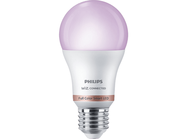 Bombilla inteligente - Philips A60 E27, Luz Colorida, WiFi, Bluetooth, Smart Led, Blanco