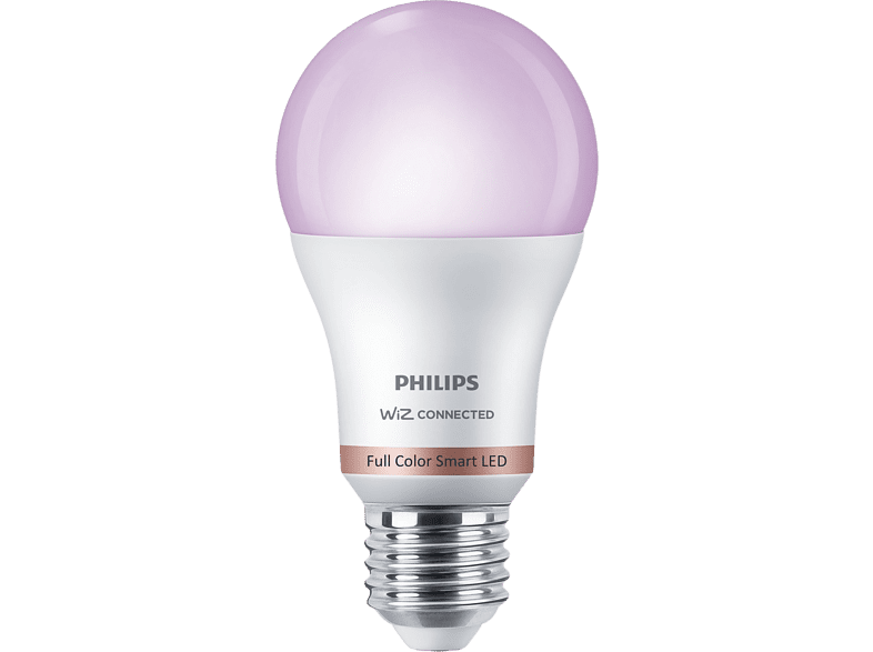 Bombilla inteligente - Philips A60 E27, Luz Colorida, WiFi, Bluetooth, Smart Led, Blanco