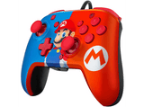 Mando - PDP Faceoff Deluxe Wired Mario Licenciado, Para Nintendo Switch, USB, 3 m, Audio integrado, Multicolor