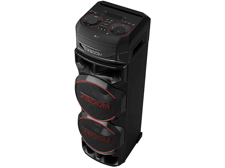Altavoz Bluetooth - LG RNC9, Luces Multi Color, Efectos DJ. Función karaoke. Efectos de Voz, Negro
