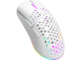 Ratón gaming - ISY IGM 5000-WT Ultralight WL RGB Gam Mouse, Inalámbrico, Scroll, Blanco