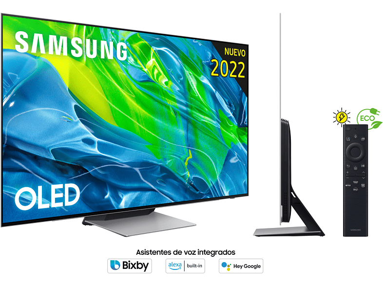 TV OLED 55 - Samsung QE55S95BATXXC, UHD 4K, Procesador Quantum 4K con IA, Smart TV, DVB-T2 (H.265), Plata