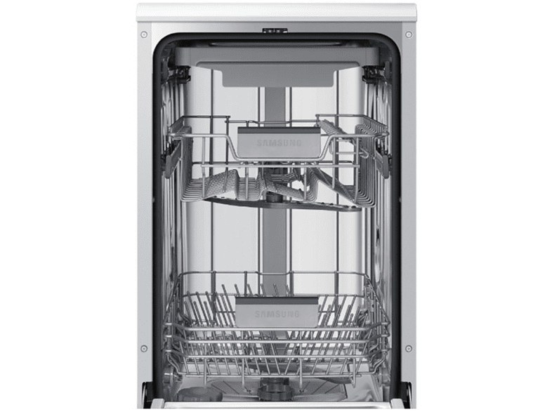 Lavavajillas - Samsung DW50R4070FW/EC, Independiente, 6 programas, 45 cm, AutoOpen, Blanco